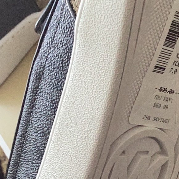 NWT Michael Kors slip ons 7 M Keaton slip on brown & Black - Picture 7 of 8